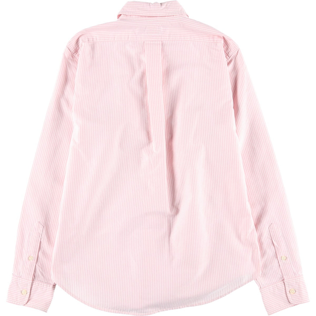 Ralph Lauren Classic Fit Long Sleeve Button-Down Striped Shirt, Women's Size Medium cotton pink type Vintage Second Hand