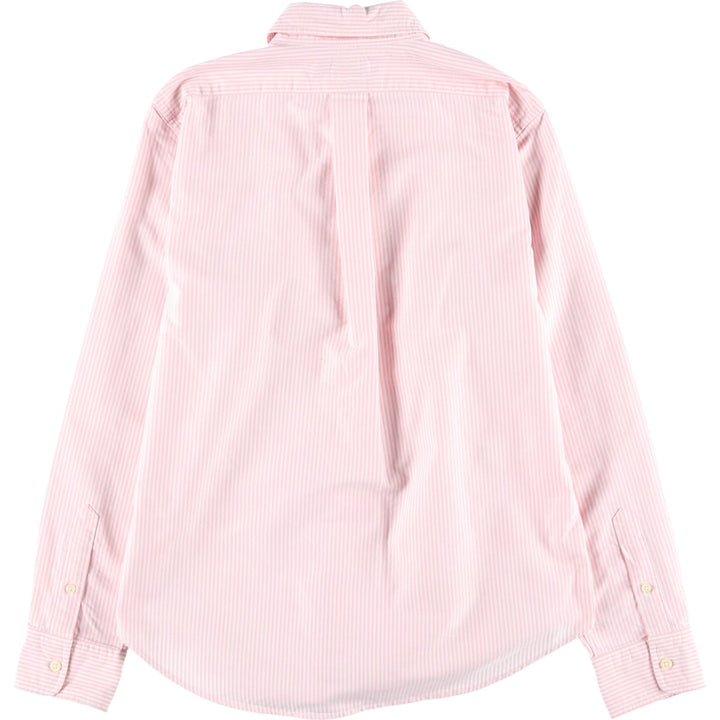 Ralph Lauren Classic Fit Long Sleeve Button-Down Striped Shirt, Women's Size Medium cotton pink type Vintage Second Hand