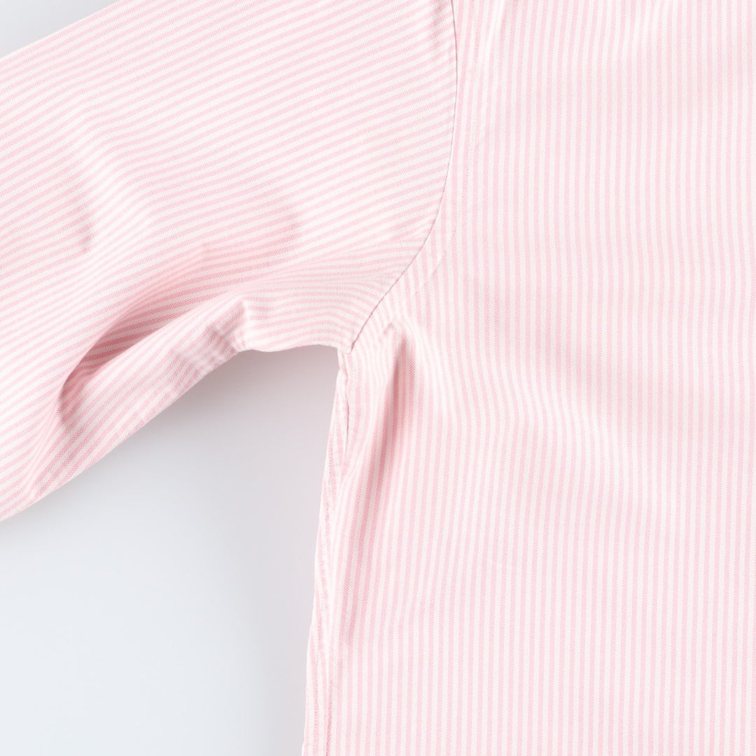 Ralph Lauren Classic Fit Long Sleeve Button-Down Striped Shirt, Women's Size Medium cotton pink type Vintage Second Hand