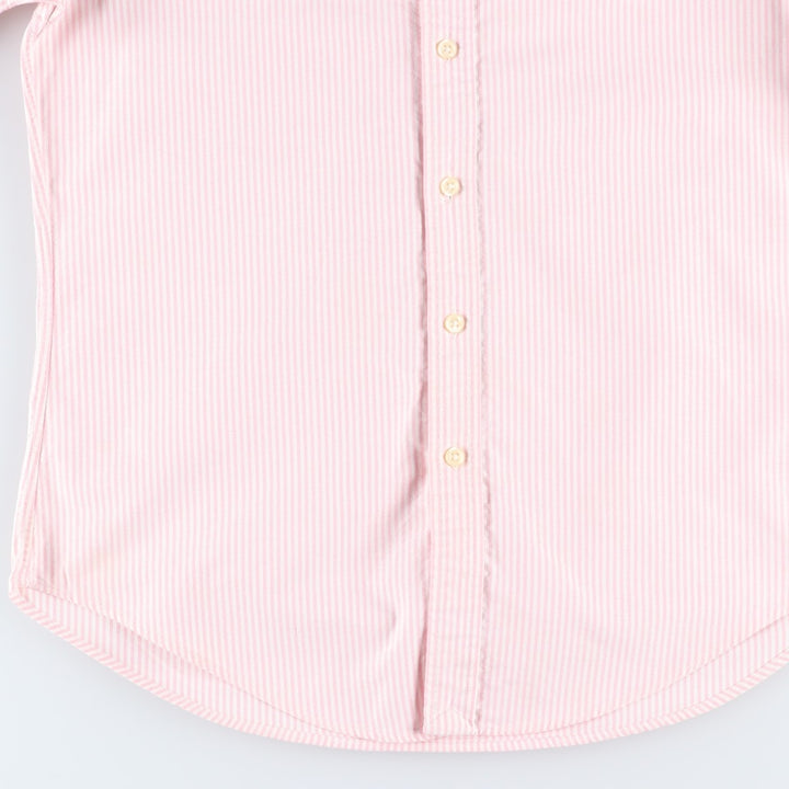 Ralph Lauren Classic Fit Long Sleeve Button-Down Striped Shirt, Women's Size Medium cotton pink type Vintage Second Hand