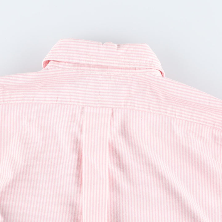 Ralph Lauren Classic Fit Long Sleeve Button-Down Striped Shirt, Women's Size Medium cotton pink type Vintage Second Hand
