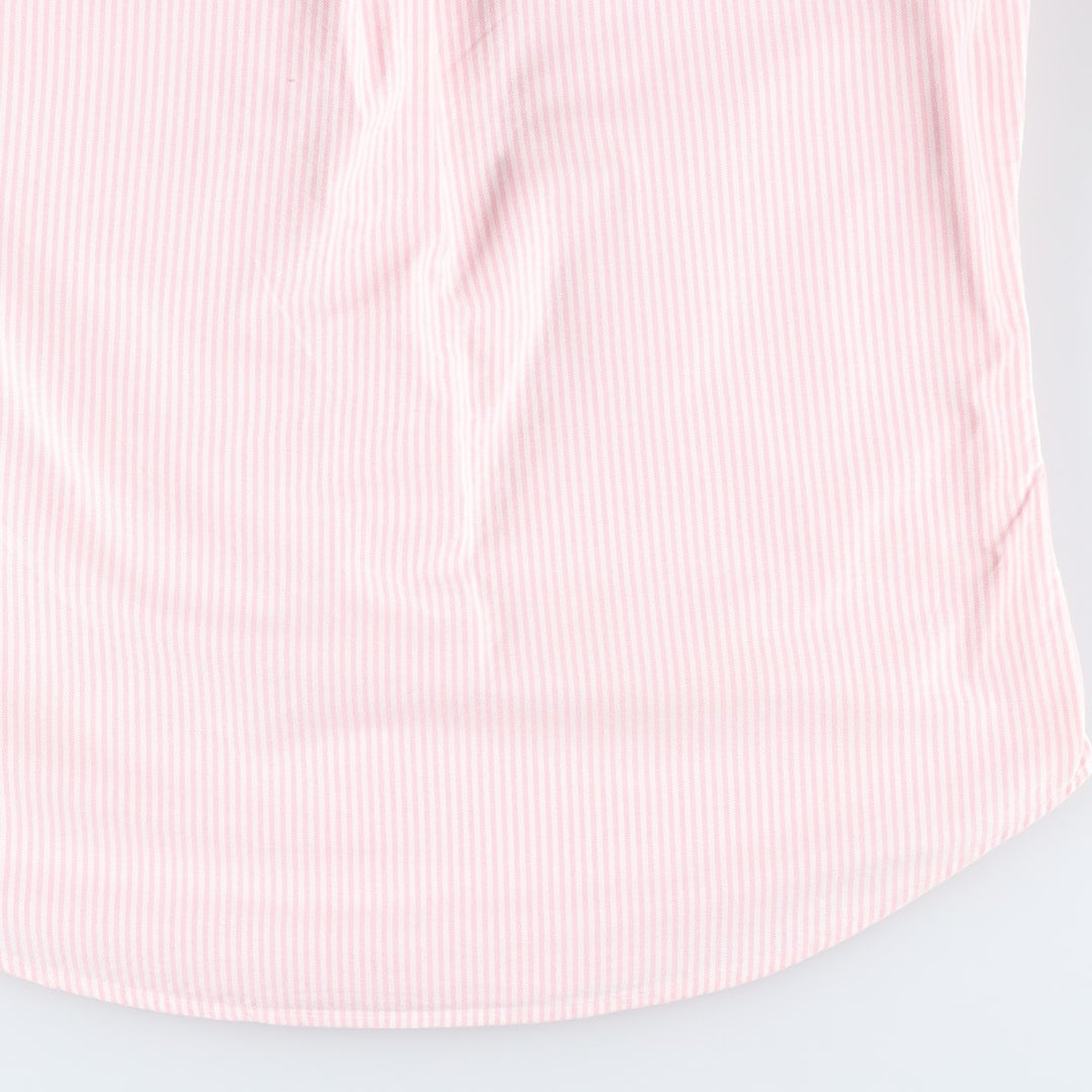 Ralph Lauren Classic Fit Long Sleeve Button-Down Striped Shirt, Women's Size Medium cotton pink type Vintage Second Hand