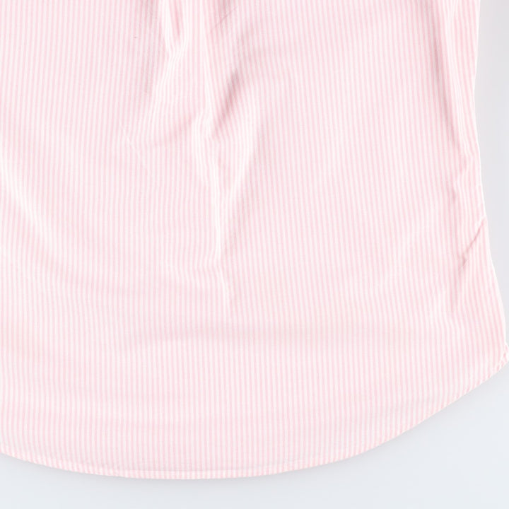 Ralph Lauren Classic Fit Long Sleeve Button-Down Striped Shirt, Women's Size Medium cotton pink type Vintage Second Hand