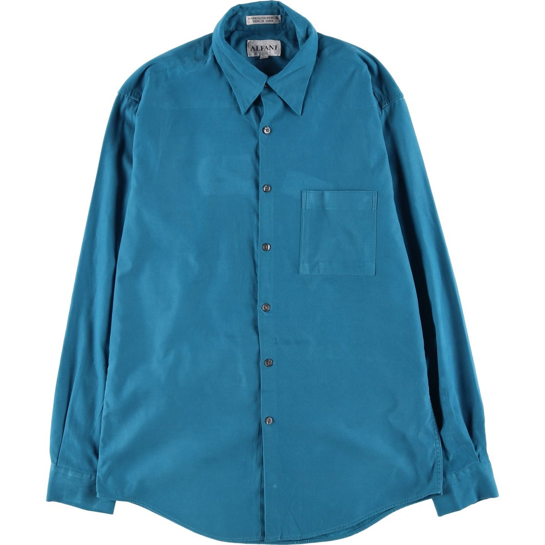 ALFANI Long Sleeve Polyester Shirt, Women's Size S polyester blue type Vintage Second Hand