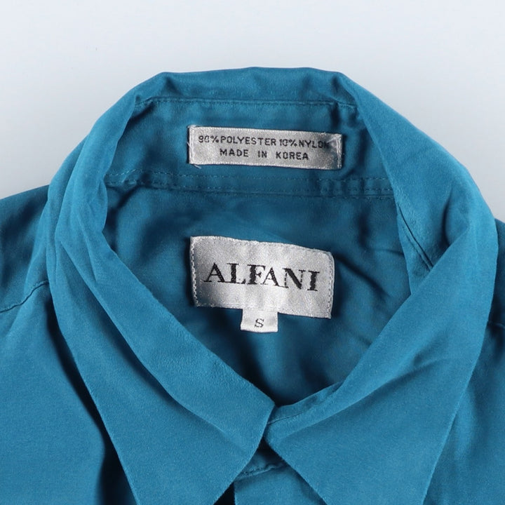 ALFANI Long Sleeve Polyester Shirt, Women's Size S polyester blue type Vintage Second Hand