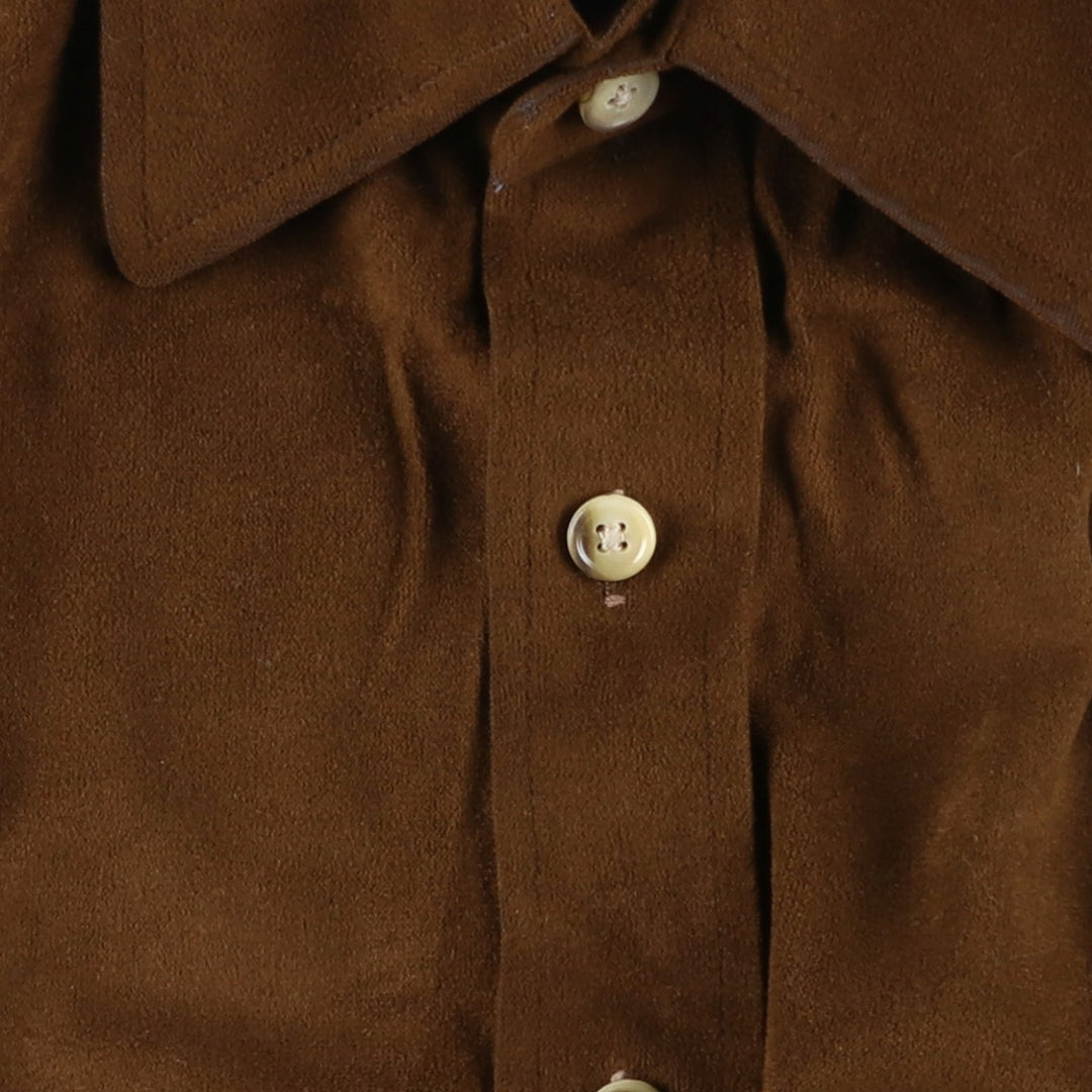 Bloomingdale's long-sleeved faux suede box shirt, size M, from the men's store unclear brown type Vintage Second Hand