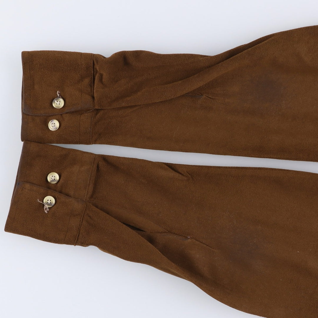 Bloomingdale's long-sleeved faux suede box shirt, size M, from the men's store unclear brown type Vintage Second Hand