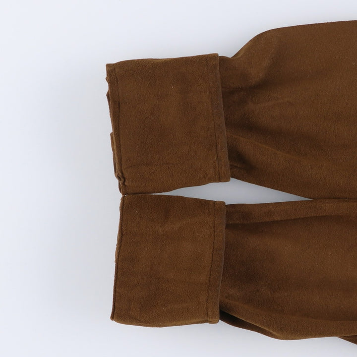 Bloomingdale's long-sleeved faux suede box shirt, size M, from the men's store unclear brown type Vintage Second Hand