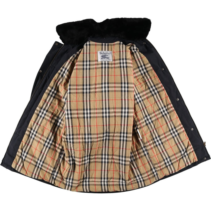 Burberry's padded nylon coat, size M polyamide black type Vintage Second Hand