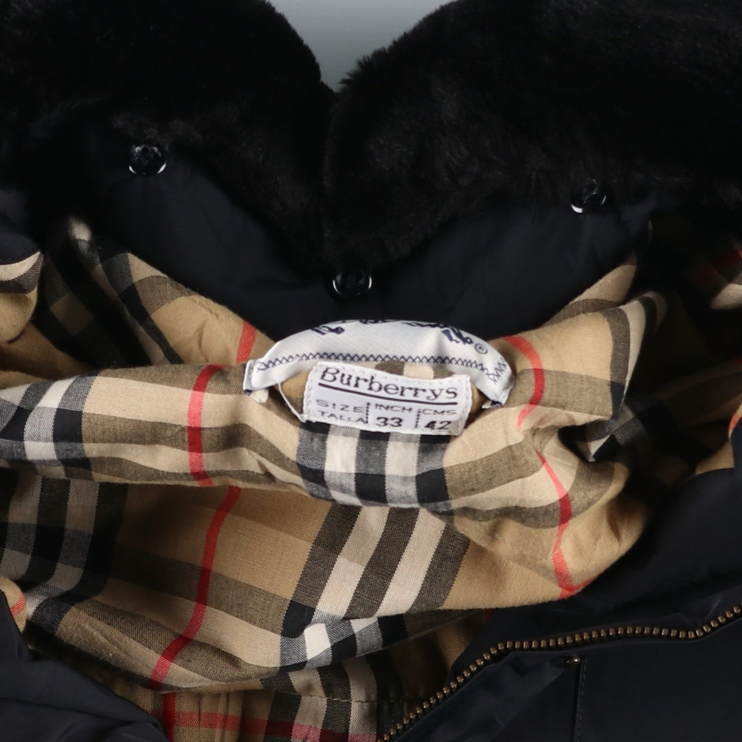 Burberry's padded nylon coat, size M polyamide black type Vintage Second Hand