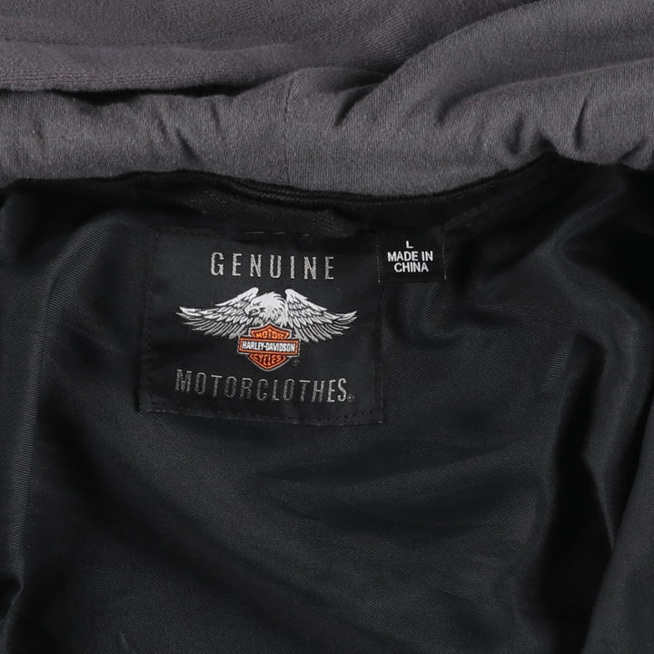 Harley-Davidson Denim Hoodie, Women's, Size L cotton black type Vintage Second Hand
