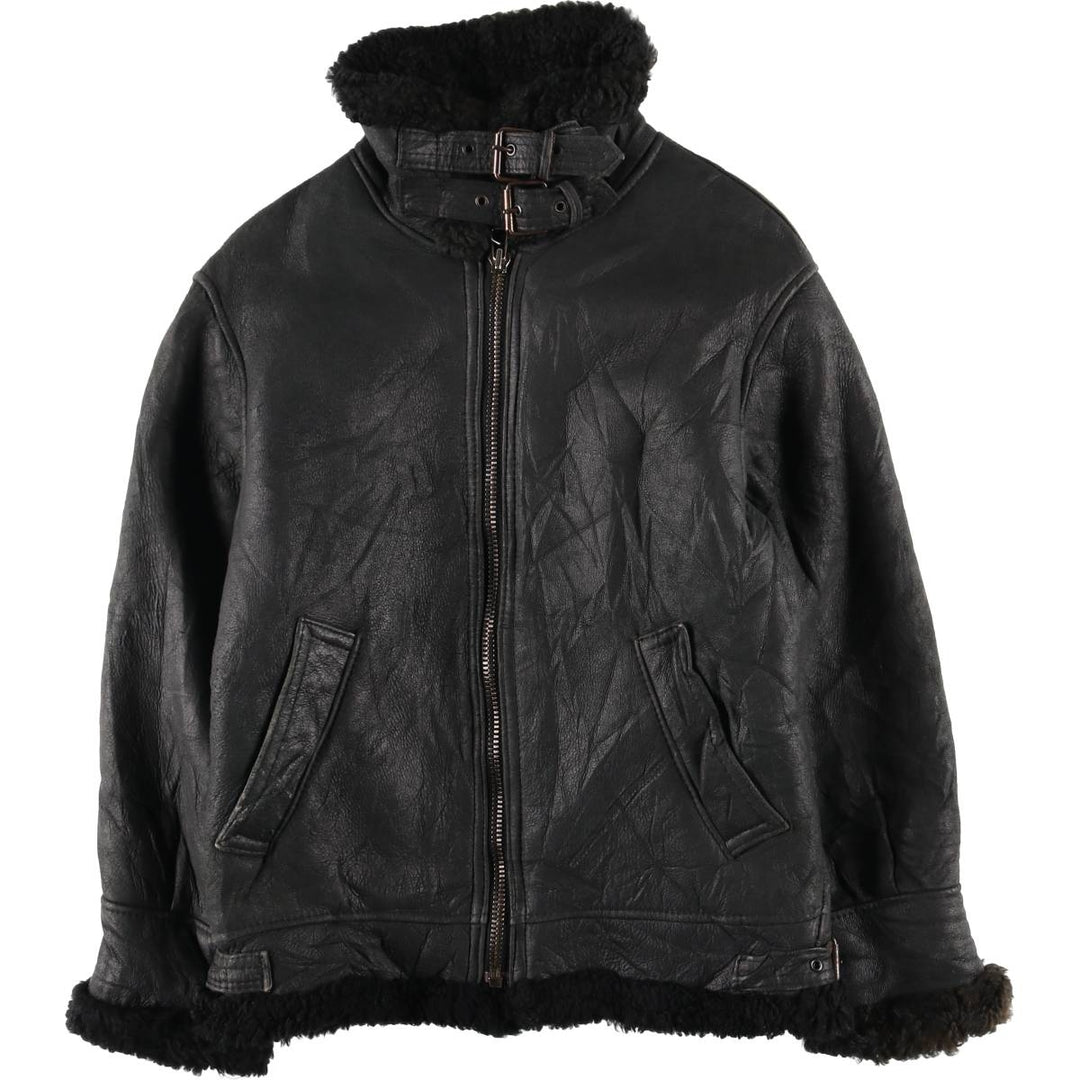 Vintage B-3 Leather Flight Jacket, Men's Size Small unclear black type Vintage Second Hand
