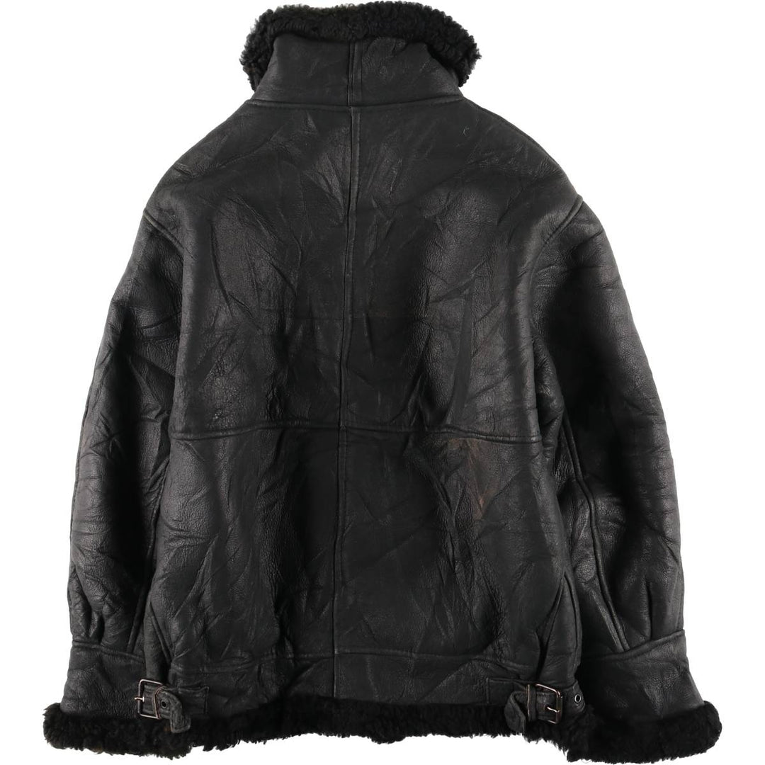 Vintage B-3 Leather Flight Jacket, Men's Size Small unclear black type Vintage Second Hand