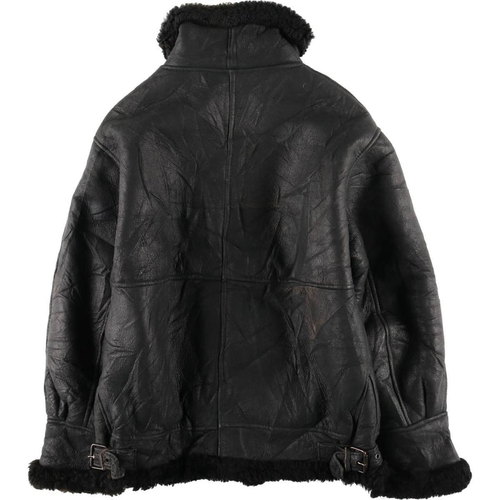 Vintage B-3 Leather Flight Jacket, Men's Size Small unclear black type Vintage Second Hand