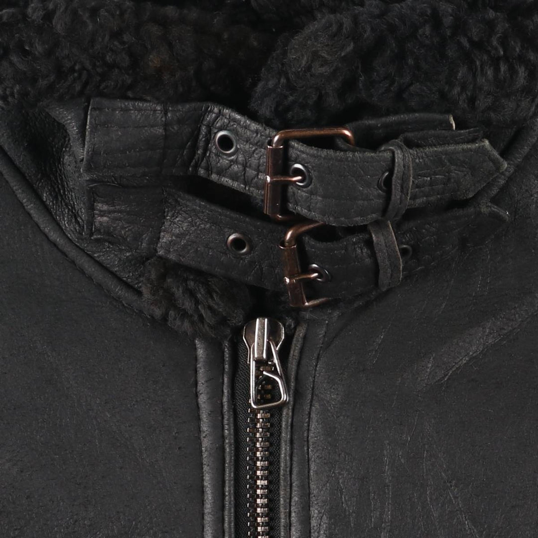 Vintage B-3 Leather Flight Jacket, Men's Size Small unclear black type Vintage Second Hand
