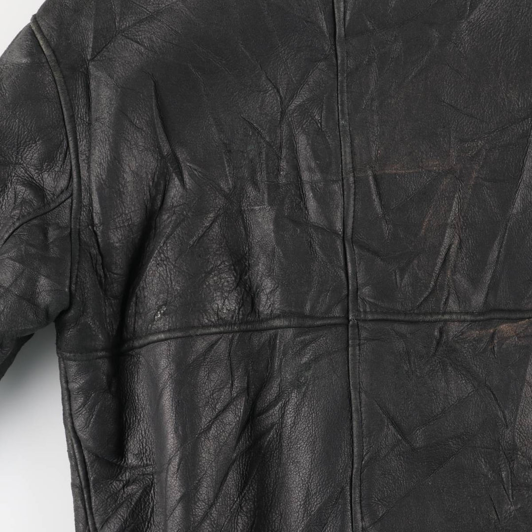 Vintage B-3 Leather Flight Jacket, Men's Size Small unclear black type Vintage Second Hand