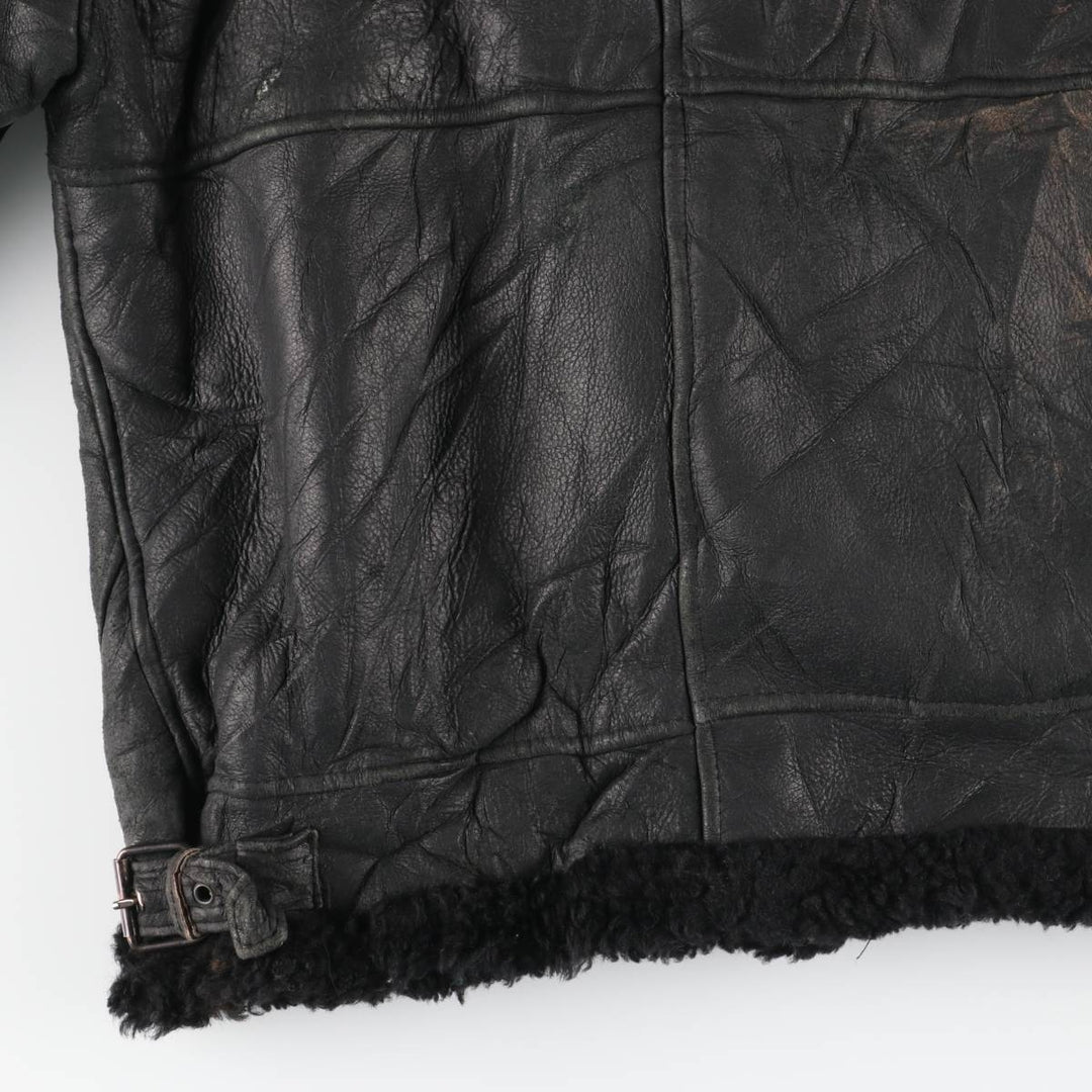 Vintage B-3 Leather Flight Jacket, Men's Size Small unclear black type Vintage Second Hand