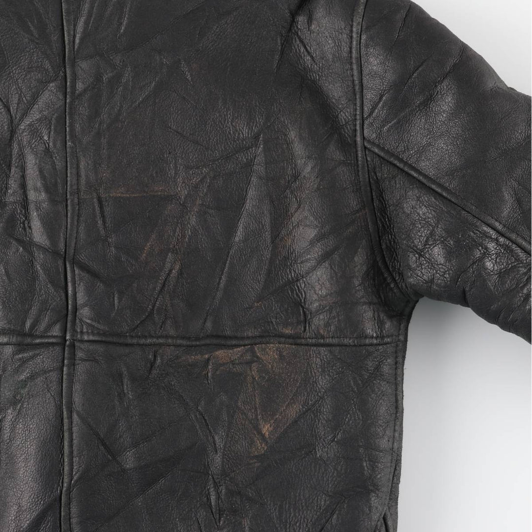 Vintage B-3 Leather Flight Jacket, Men's Size Small unclear black type Vintage Second Hand