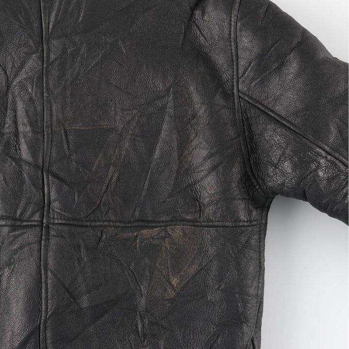 Vintage B-3 Leather Flight Jacket, Men's Size Small unclear black type Vintage Second Hand