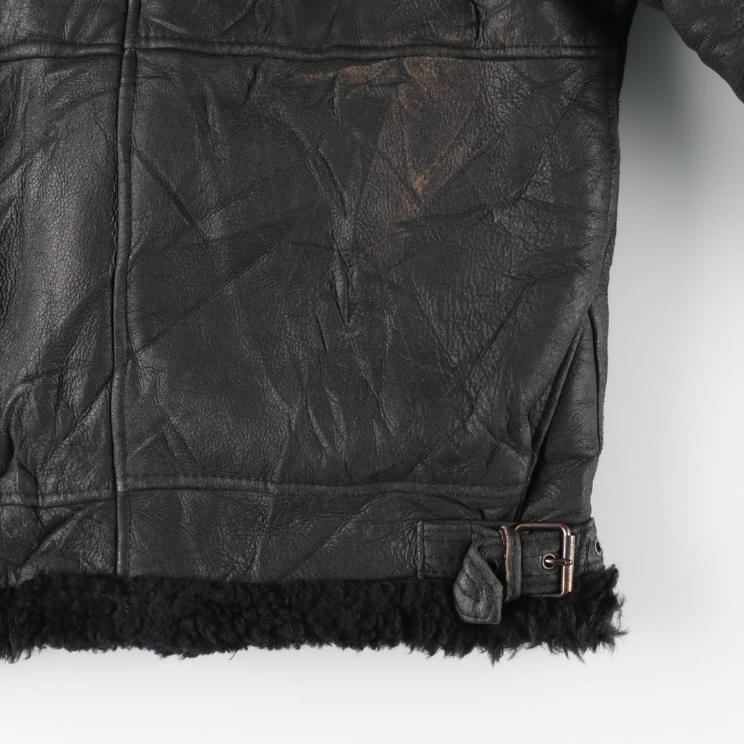 Vintage B-3 Leather Flight Jacket, Men's Size Small unclear black type Vintage Second Hand