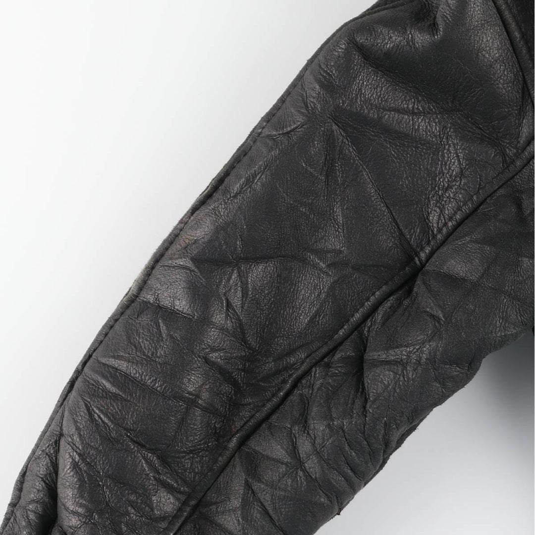 Vintage B-3 Leather Flight Jacket, Men's Size Small unclear black type Vintage Second Hand