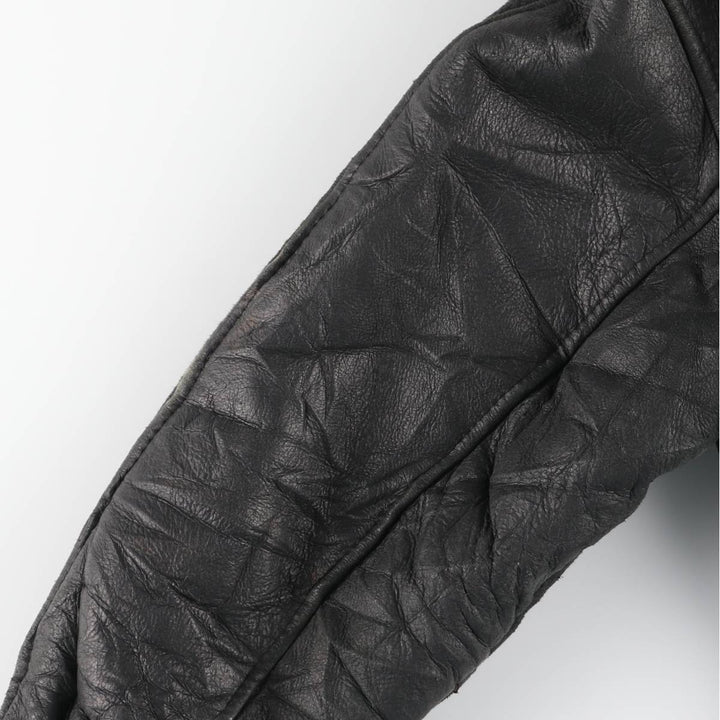 Vintage B-3 Leather Flight Jacket, Men's Size Small unclear black type Vintage Second Hand