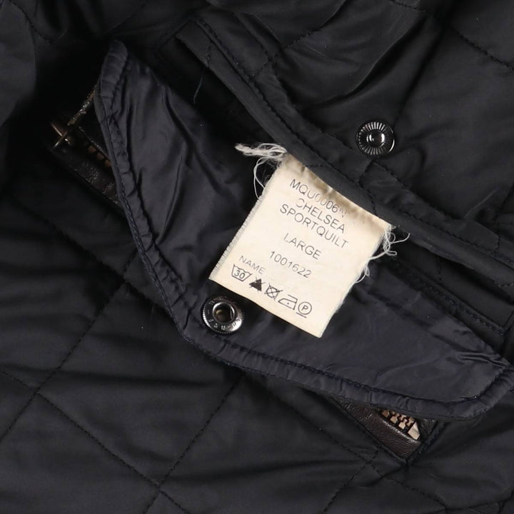 2000'S Barbour Chelsea Sport Quilted 3-Warrant Quilted Jacket Puffer Jacket Men's Size L (approx.) polyester black type Vintage Second Hand