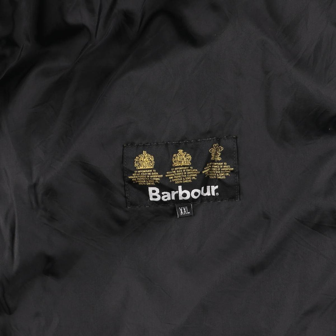 2000'S Barbour POWELL QUILT 3-Warrant Quilted Puffer Jacket, Men's XXL equivalent. polyester black type Vintage Second Hand