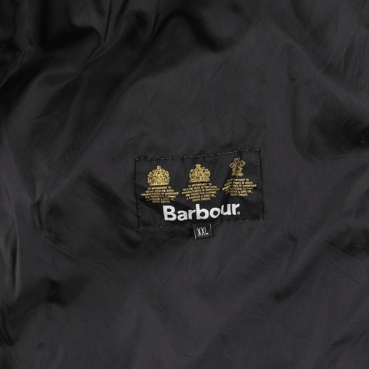 2000'S Barbour POWELL QUILT 3-Warrant Quilted Puffer Jacket, Men's XXL equivalent. polyester black type Vintage Second Hand