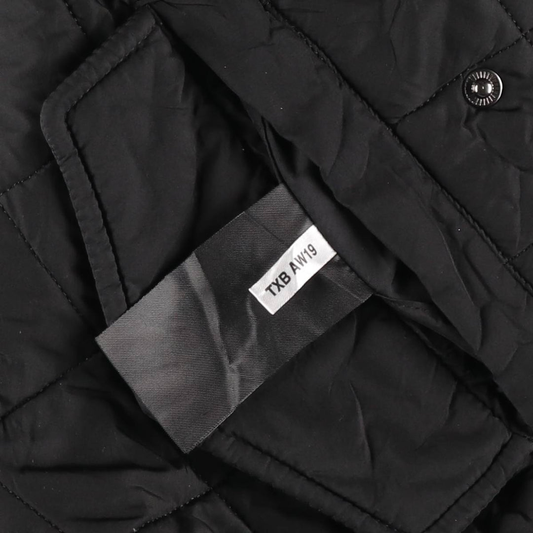 2000'S Barbour POWELL QUILT 3-Warrant Quilted Puffer Jacket, Men's XXL equivalent. polyester black type Vintage Second Hand