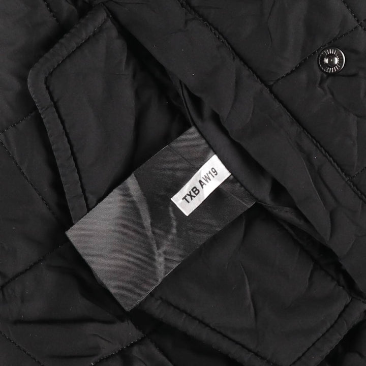 2000'S Barbour POWELL QUILT 3-Warrant Quilted Puffer Jacket, Men's XXL equivalent. polyester black type Vintage Second Hand