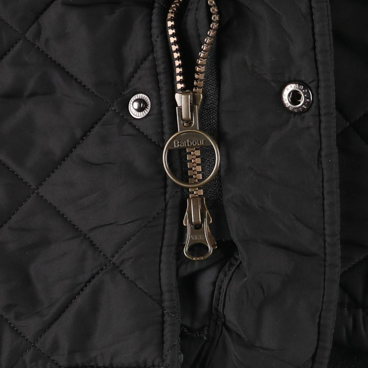 2000'S Barbour POWELL QUILT 3-Warrant Quilted Puffer Jacket, Men's XXL equivalent. polyester black type Vintage Second Hand