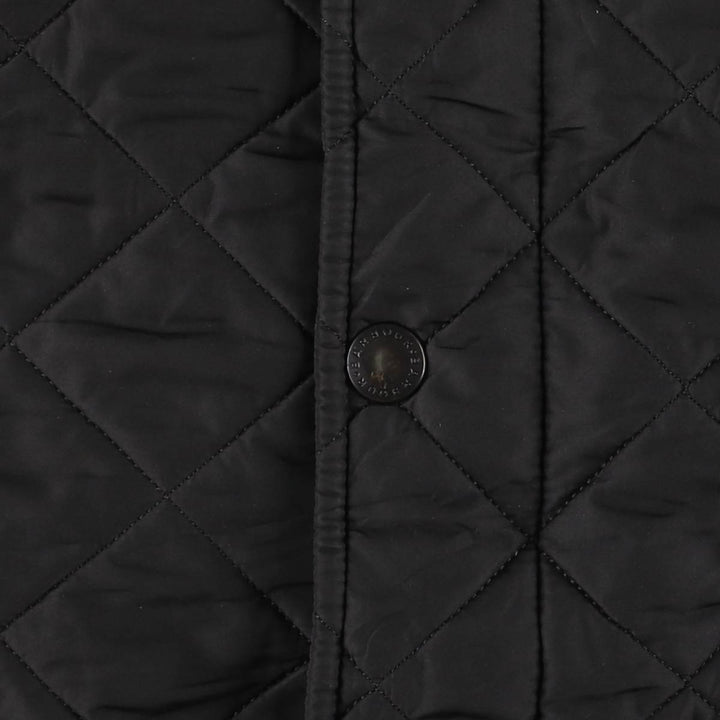 2000'S Barbour POWELL QUILT 3-Warrant Quilted Puffer Jacket, Men's XXL equivalent. polyester black type Vintage Second Hand