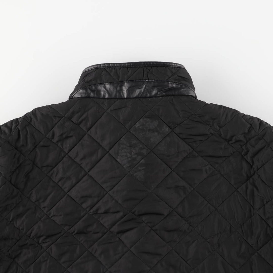2000'S Barbour POWELL QUILT 3-Warrant Quilted Puffer Jacket, Men's XXL equivalent. polyester black type Vintage Second Hand