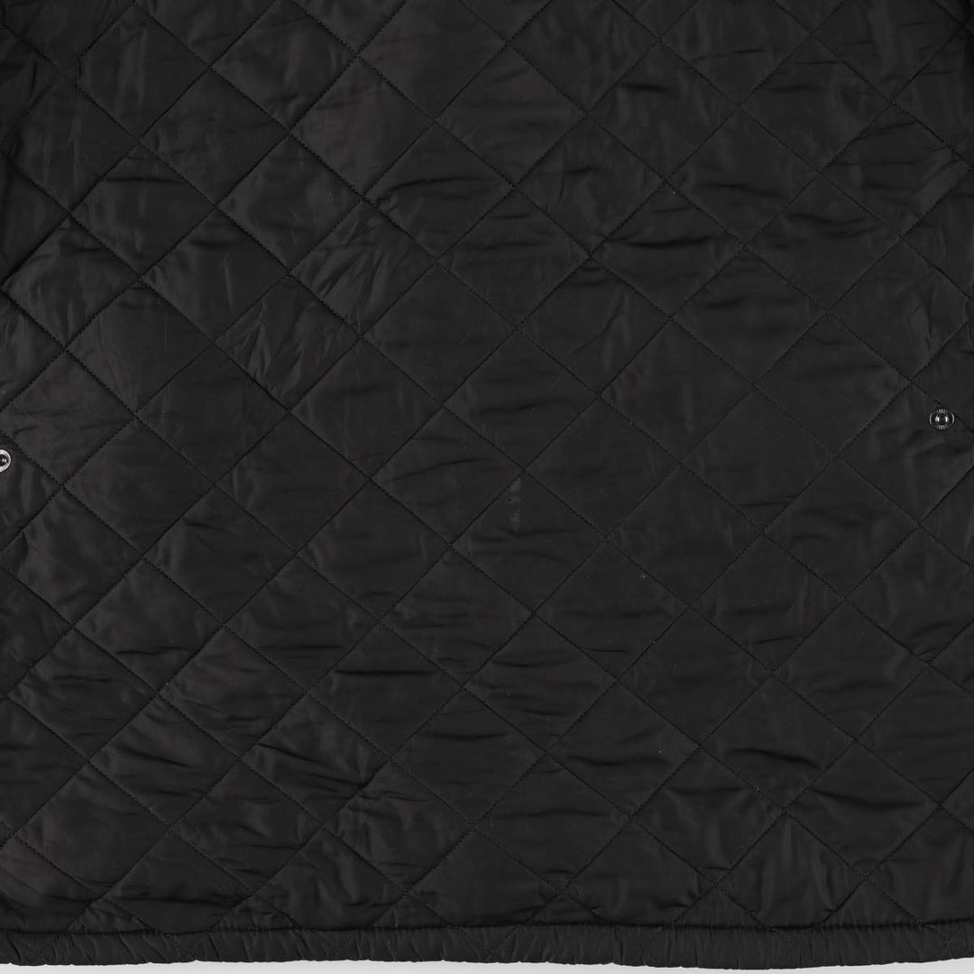 2000'S Barbour POWELL QUILT 3-Warrant Quilted Puffer Jacket, Men's XXL equivalent. polyester black type Vintage Second Hand