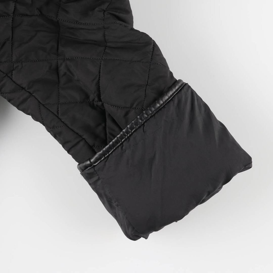 2000'S Barbour POWELL QUILT 3-Warrant Quilted Puffer Jacket, Men's XXL equivalent. polyester black type Vintage Second Hand