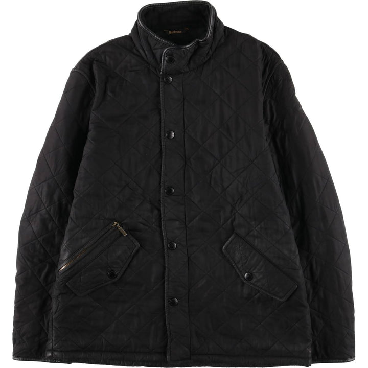 2000'S Barbour POWELL QUILT 3-Warrant Quilted Puffer Jacket, Men's Size L polyester black type Vintage Second Hand