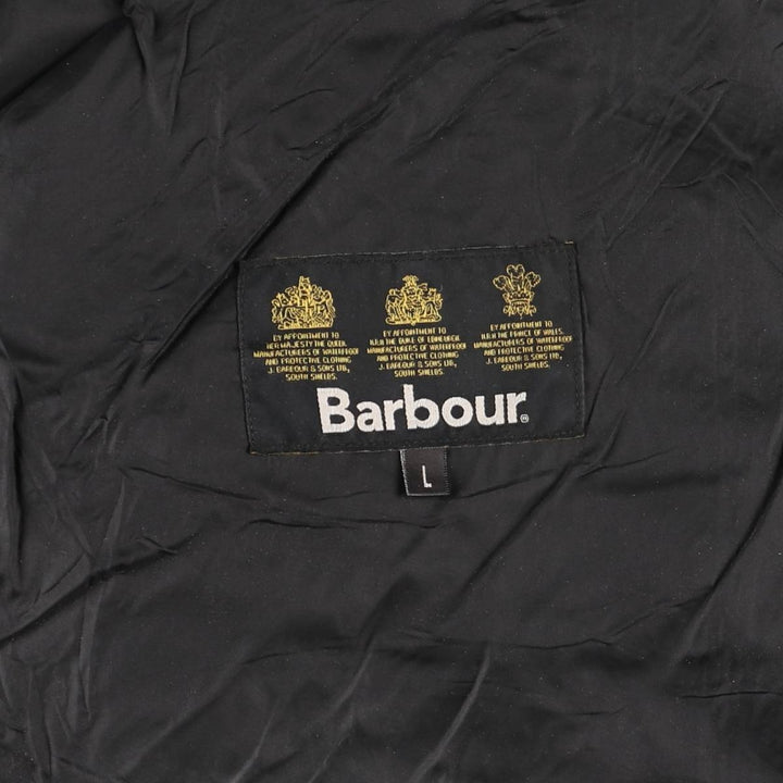 2000'S Barbour POWELL QUILT 3-Warrant Quilted Puffer Jacket, Men's Size L polyester black type Vintage Second Hand