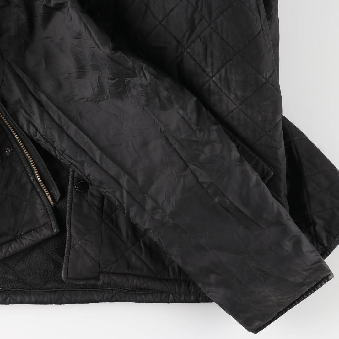 2000'S Barbour POWELL QUILT 3-Warrant Quilted Puffer Jacket, Men's Size L polyester black type Vintage Second Hand