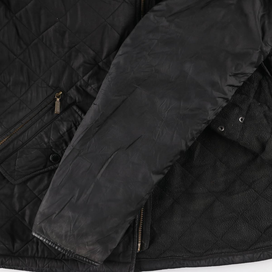 2000'S Barbour POWELL QUILT 3-Warrant Quilted Puffer Jacket, Men's Size L polyester black type Vintage Second Hand