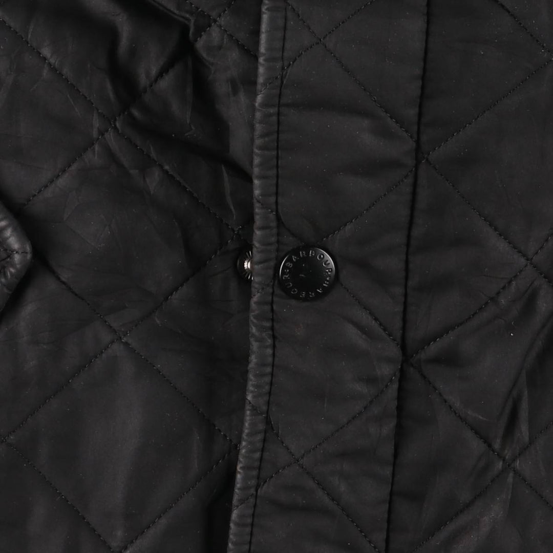 2000'S Barbour POWELL QUILT 3-Warrant Quilted Puffer Jacket, Men's Size L polyester black type Vintage Second Hand