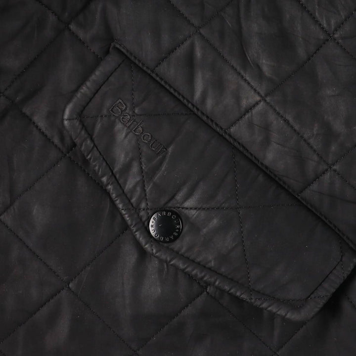2000'S Barbour POWELL QUILT 3-Warrant Quilted Puffer Jacket, Men's Size L polyester black type Vintage Second Hand