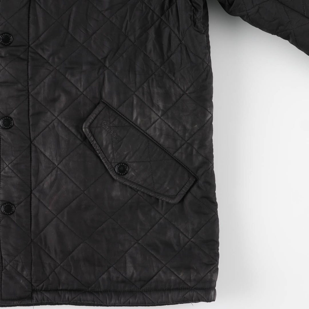 2000'S Barbour POWELL QUILT 3-Warrant Quilted Puffer Jacket, Men's Size L polyester black type Vintage Second Hand
