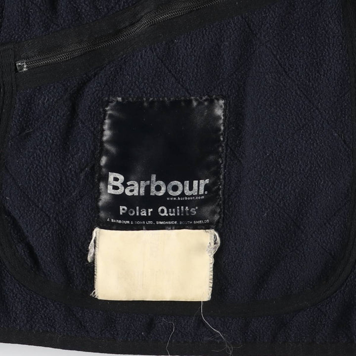 Barbour Polar Quilts quilted puffer jacket, men's size XL Nylon black type Vintage Second Hand
