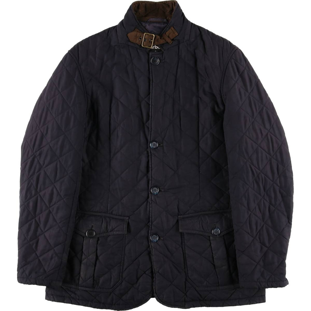 2000s-present Barbour Quilted Lutz 3-Warrant Quilted Puffer Jacket, Men's Size XL polyester black type Vintage Second Hand