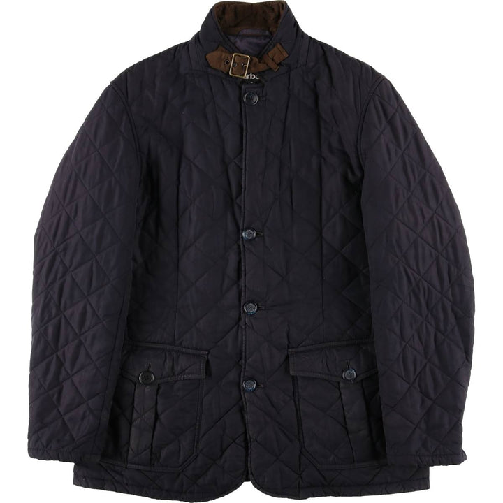 2000s-present Barbour Quilted Lutz 3-Warrant Quilted Puffer Jacket, Men's Size XL polyester black type Vintage Second Hand