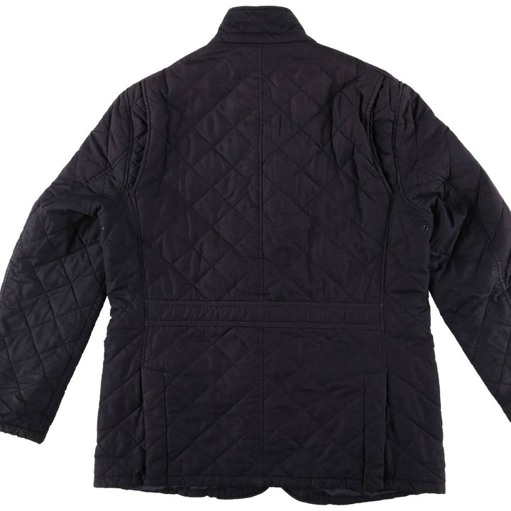 2000s-present Barbour Quilted Lutz 3-Warrant Quilted Puffer Jacket, Men's Size XL polyester black type Vintage Second Hand