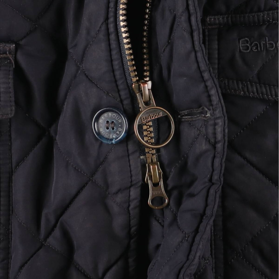 2000s-present Barbour Quilted Lutz 3-Warrant Quilted Puffer Jacket, Men's Size XL polyester black type Vintage Second Hand