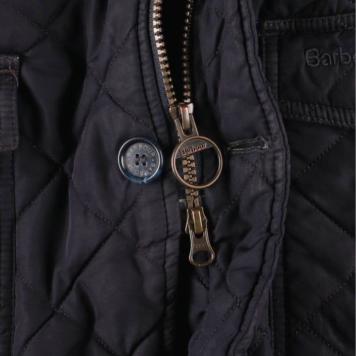 2000s-present Barbour Quilted Lutz 3-Warrant Quilted Puffer Jacket, Men's Size XL polyester black type Vintage Second Hand