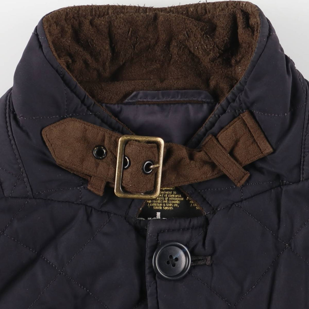 2000s-present Barbour Quilted Lutz 3-Warrant Quilted Puffer Jacket, Men's Size XL polyester black type Vintage Second Hand